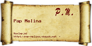 Pap Melina névjegykártya