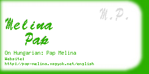melina pap business card